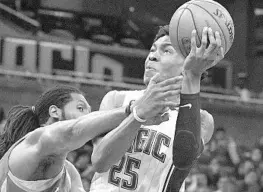  ?? PHELAN M. EBENHACK/ASSOCIATED PRESS ?? Magic rookie Wesley Iwundu had 12 points on 6-of-7 shooting Saturday against the Cavs.