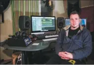  ?? JONATHAN NACKSTRAND / AFP ?? Rapper Amoc, whose real name is Mikkal Morottaja, poses for a picture in his home studio in Inari, Finland. He raps in the seriously endangered language of Inari Sami.