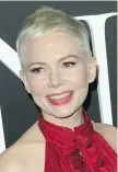  ?? WENN ?? Actress Michelle Williams has spoken critically about her former All the Money in the World co-star Kevin Spacey.