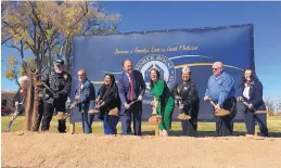  ?? MADDY HAYDEN/JOURNAL ?? Supporters of the New Mexico Fisher House break ground on the 16-bedroom home at the Raymond G. Murphy VA Medical Center on Friday morning.