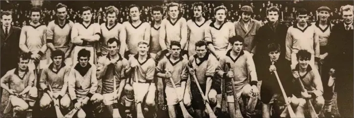  ??  ?? Askamore, Junior hurling county champions 1969. Back (from left): Robbie Jacob (trainer), Tom Kenny (R.I.P.), Eamonn O’Neill (R.I.P.), Matt Boggan, John Tobin, Pat Creane, Myles O’Connor, John Kinsella, Finbar O’Neill, Michael Murphy, Barty Bolger, Sam Brickley, Pat Tobin, Tom Tobin, Pat Kinsella (R.I.P.). Front (from left): Tom Byrne, Martin Byrne, Davy Donohoe, Pat Fox (capt.), Jim Moore, Tommy Tobin, Dan Kennedy (R.I.P.), Pat Donohoe, Nicky Byrne, Pat Tomkins.