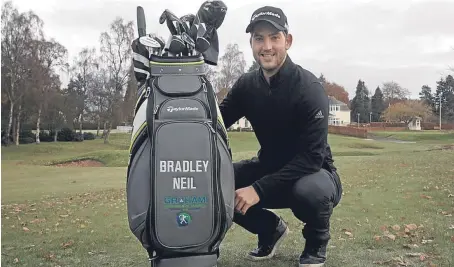  ??  ?? Bradley Neil goes into his first European Tour event with backing from Graham Environmen­tal Services.