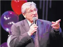  ?? LAS VEGAS REVIEW-JOURNAL ?? Comedian Shecky Greene is seen April 3 at Cabaret Jazz at The Smith Center. Greene fell at the Italian-American club Wednesday night and fractured his right hip.