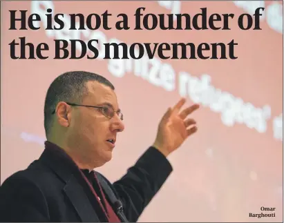  ??  ?? Omar Barghouti