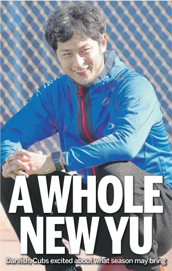  ?? JOHN ANTONOFF/FOR THE SUN-TIMES ?? Right-hander Yu Darvish made only eight starts in his first season with the Cubs because of an injury to his pitching elbow. He has been throwing from a mound for the last two weeks.