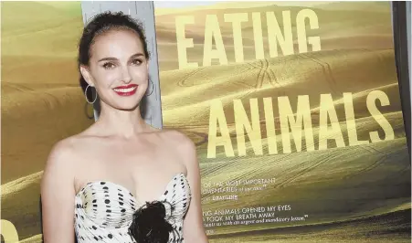  ?? AP PHOTO ?? FOOD FOR THOUGHT: Natalie Portman poses at a showing of ‘Eating Animals,’ which she co-produced and narrated.
