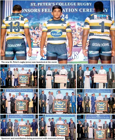 St. Peter’s College felicitate rugby team sponsors at gala ceremony ...