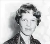  ??  ?? Aviatrice Amelia Earhart