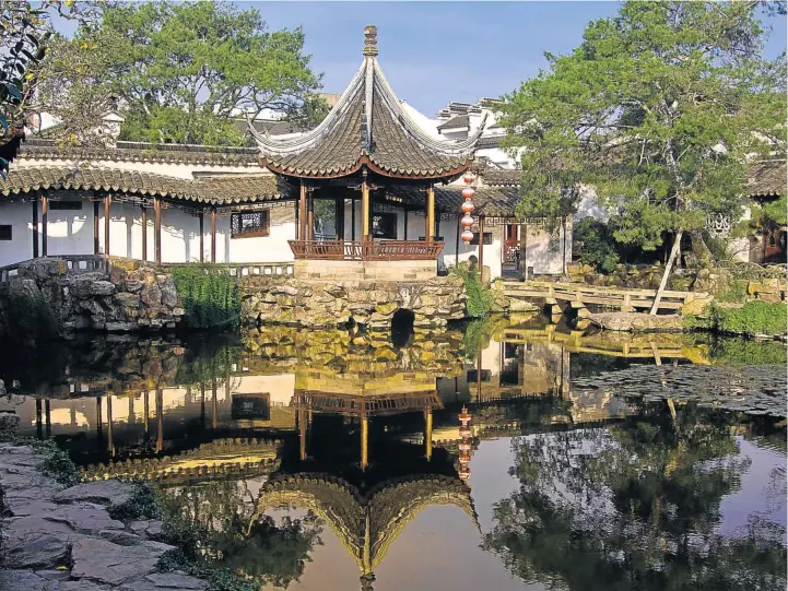  ?? Picture: GALLO IMAGES/ALAMY ?? TRUE REFLECTION: The intimate Master of the Nets garden in Suzhou is the sort of space one would happily attempt at home