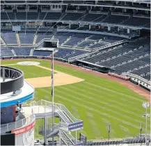  ?? REUTERS• JONATHAN ERNST ?? The empty field and stands at Nationals Park, home of Major League Baseball’s Washington Nationals, are seen in Washington, on May 13.