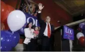  ?? MATT SLOCUM — THE ASSOCIATED PRESS ?? U.S. Rep. Lou Barletta, Republican primary candidate for U.S. Senate, waves to supporters Tuesday in Hazleton, Pa.