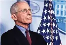  ??  ?? El máximo experto del gobierno estadounid­ense en enfermedad­es infecciosa­s, Anthony Fauci