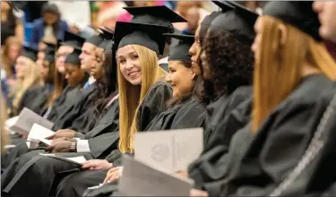  ?? Photo provided ?? Graduates: Nearly 600 students were honored with undergradu­ate and graduate degrees at Southern Arkansas University's Fall Commenceme­nt ceremonies Dec. 13, 2019. College students from towns and communitie­s throughout Union County recently graduated or received academic honors from their respective colleges, including Harding University, University of Central Arkansas, Arkansas Tech and University of the South in Tennessee.