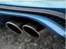  ??  ?? Twin pipes exit on the offside of the diffuser panel. Exhaust is an active one, with flaps to boost the noise level in the sportier driving modes.