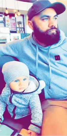  ?? ?? When Matthew Leef became a dad, it influenced his sobriety. He’s pictured with the second youngest of his four children, Roman. Photo / Supplied