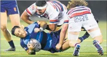  ?? PHOTOS / JASON OXENHAM, GETTY IMAGES ?? Nehe Milner-skudder (above, in dark blue) and Andy Ellis (right) are among the ex-all Blacks playing for Murray Bolton’s New York side, and other Kiwis are in executive and coaching roles.