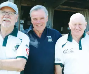  ??  ?? Former Nilma Dusties and Warragul District Cricket Associatio­n country week player Phil McKenzie completed his first game of over 60s cricket, with former Richmond VFL star Francis Bourke and Peter Felstead picking up player of the match honours.