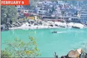  ??  ?? Water in river Ganga turned muddy in Rishikesh on Wednesday after flash floods in Uttarakhan­d’s Chamoli district.