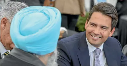  ??  ?? Simon Bridges at the Hawke’s Bay A&amp;P Show.Left: Tukituki MP Lawrence Yule, Simon Bridges, O¯ taki MP Nathan Guy and Clutha-Southland MP Hamish Walker.