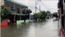  ??  ?? Inundacion­es en Santo Domingo por las lluvias.