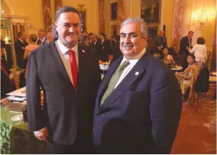  ?? (Foreign Ministry) ?? FOREIGN MINISTER Israel Katz meets with Bahrain’s Foreign Minister Sheikh Khaled al-Ahmad al-Khalifa in Washington this week.