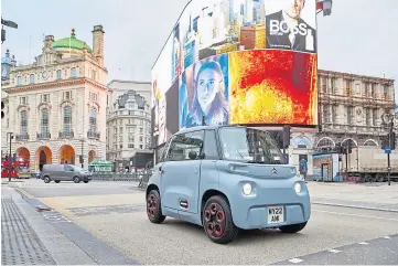  ?? ?? FRIENDLY FUN: The Citroen Ami is a quirky electric vehicle designed for urban use.