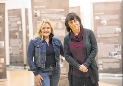  ?? Rachel Aston Las Vegas Review-journal @rookie__rae ?? Heidi Sarno Straus, left, of Jewish Nevada, and Esther Toporek Finder, of the Holocaust Survivors Group of Southern Nevada, created the “How Did You Survive?” exhibit at West Charleston Library. The exhibition will run until March 2.