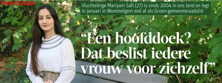  ?? FOTO JAA ?? Mariyam Safi: “Mijn papa is mijn held, ik ken geen belangrijk­ere feminist dan hij.”