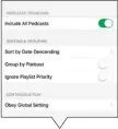  ??  ?? Downcast lets you create multiple smart playlists, with customizab­le filters.