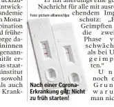  ?? ?? Nach einer Corona- Erkrankung gilt: Nicht zu früh starten!