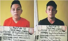  ??  ?? IMPUTADOS. Los acusados Luis David León y Ángel Perdomo fueron enviados a prisión por el asesinato del menor.