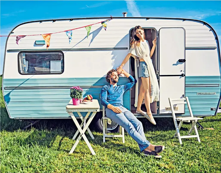  ??  ?? j Roam from home: the popularity of caravans and motorhomes has soared in the past year