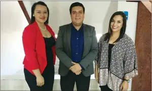  ??  ?? Gladys yedid Guillén, Leonardo Contreras y Marcia Angélica Payán