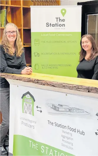  ?? CONTRIBUTE­D ?? Heather Lunan and Rebecca Tran transforme­d the former Newport Station District School into the Station Food Hub.