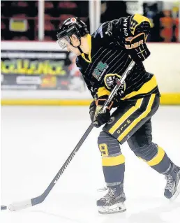  ?? Gw-images.com ?? Nick Manning netted a hat-trick for Widnes Wild in their 5-1 victory over the Hull Jets on Sunday.