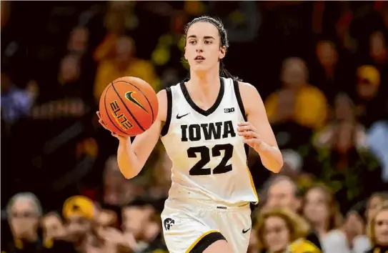  ?? Charlie Neibergall/associated Press ?? Iowa guard Caitlin Clark has scored 3,830 points entering Saturday’s NCAA Tournament Sweet 16 game against Colorado.