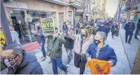  ??  ?? Protesta de hosteleros y comerciant­es, esta semana en Badajoz.