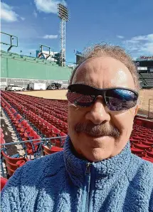  ?? Jerry Zezima/TNS ?? Jerry Zezima during a recent tour of Fenway Park.