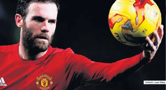  ??  ?? United’s Juan Mata