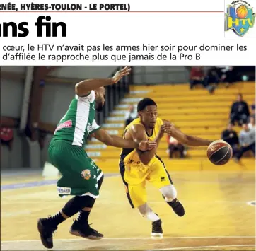  ?? (Photos Laurent Martinat) ?? Smith finit meilleur marqueur varois avec  points.