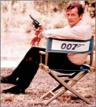  ?? The Associated Press ?? British actor Roger Moore, playing the title role of secret service agent 007, James Bond, is shown on location in England in 1972.