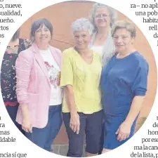  ?? PSC ?? Algunas de las mujeres de la lista del PSC en Botarell, totalmente femenina.