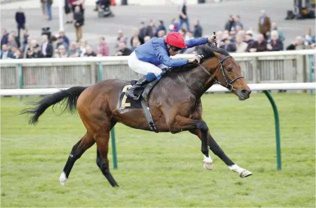  ?? ?? William Buick rides Charlie Appleby-trained New London during G1 St Leger in Doncaster on Sunday.