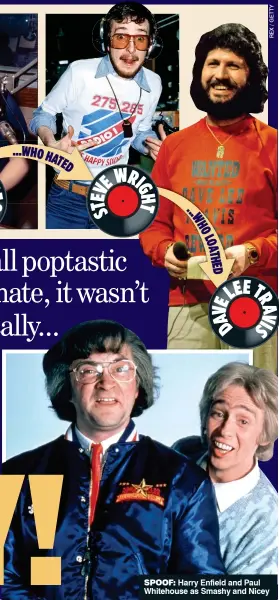  ??  ?? SPOOF: Harry Enfield and Paul Whitehouse as Smashy and Nicey