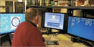  ?? SUBMITTED PHOTO ?? Detective Roy Calarese working in the Chester County District Attorney’s Computer Forensic Lab.