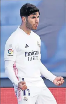  ??  ?? Asensio, tras marcar al Levante.