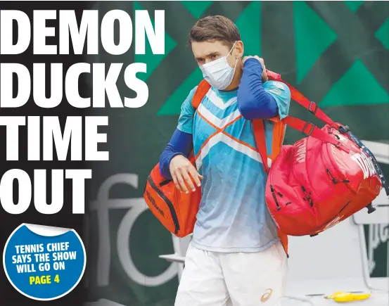  ??  ?? Australia’s top ranked male and female tennis players Alex de Minaur (above) and Ash Barty (below) have avoided having to do a fortnight of strict quarantine ahead of the Australian Open.