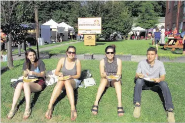  ??  ?? Fans at Tamale Fest included (from left) Madeline Spolan, Lucy Smukler, Ana Sandoval and Carlos Acosta.