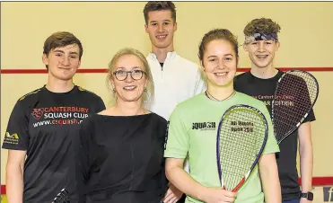  ?? Pictures: Alan Langley FM30469353, FM30469356, right ?? Canterbury child welfare officer Nicola Smith, second left, with coaches Gabriel Scott, Ben Goodayle, Alexandra Bardac and Josh Cutting. Right, Ben Goodayle runs through some pointers