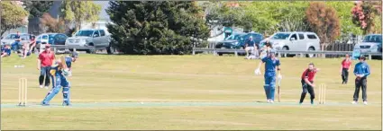  ??  ?? Cricket was just one of the many sports being played in the town last weekend.